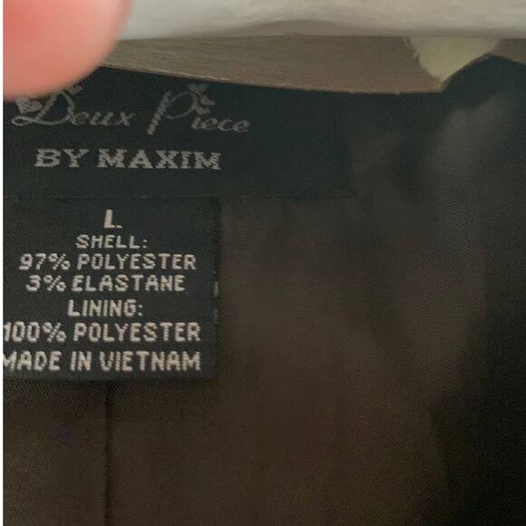 Deux Piece Suits Womens Size Large Brown Formal Top Blazer and Pants - Picture 4 of 8